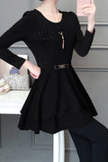 Women 3/4 Sleeve Solid Color Elegant Top