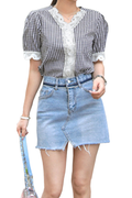 Women Stylish Short Sleeve Summer Lace Top