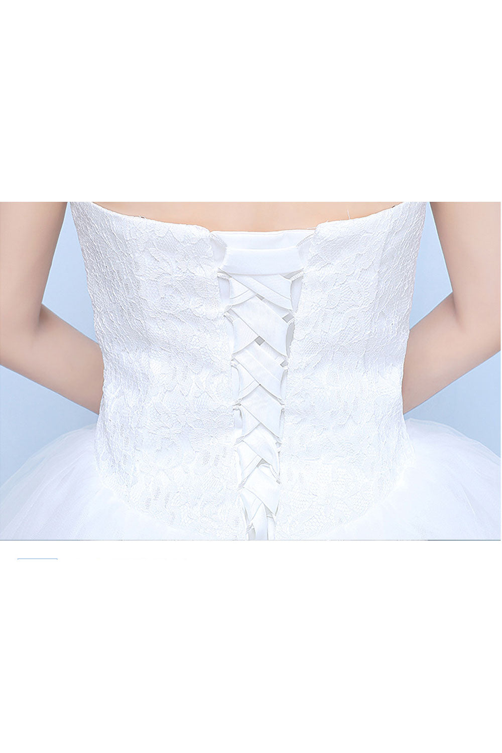 Women Strapless Off Shoulder Slim Wedding Dress