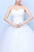 Women Strapless Off Shoulder Slim Wedding Dress