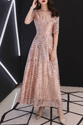 Women Sequin Decorated Elegant Evening Dress