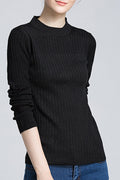 Women Casual Fit Body Slim Sleeves Knit Sweater
