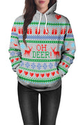 Women Decent Solid Color Hooded Neck Cute Hoodie