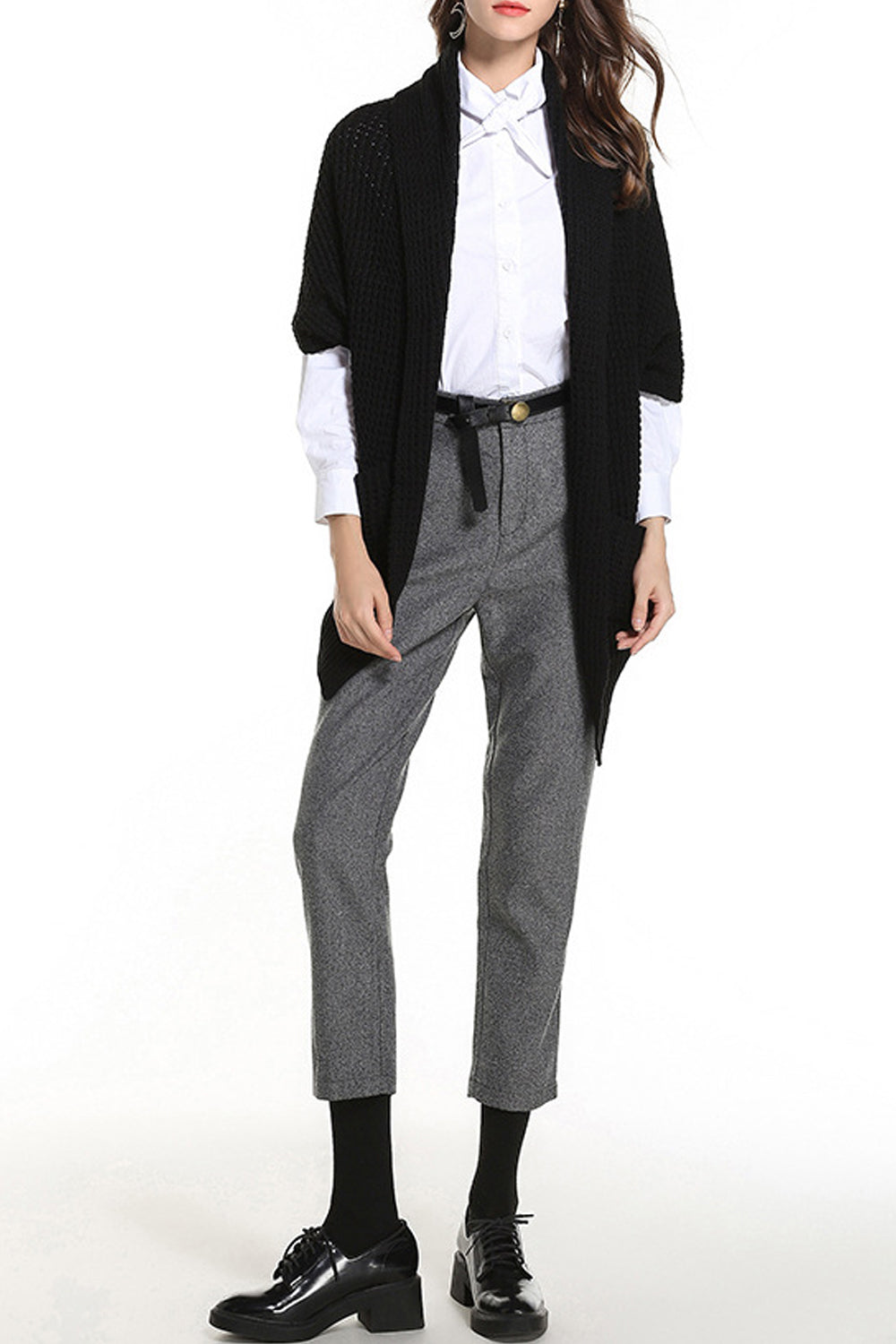 Women Stylish Thick Long Knit Cardigan