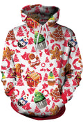 Women Contrast Color Hooded Neck Loose Fit Warm Hoodie