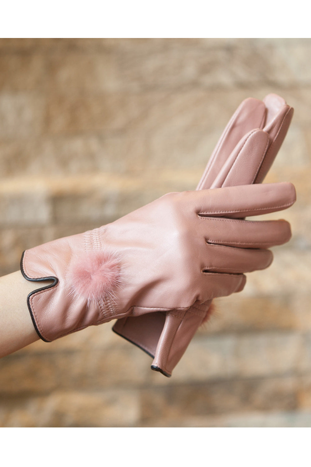 Women Thick Velvet Casual Warm Leather Winter Gloves