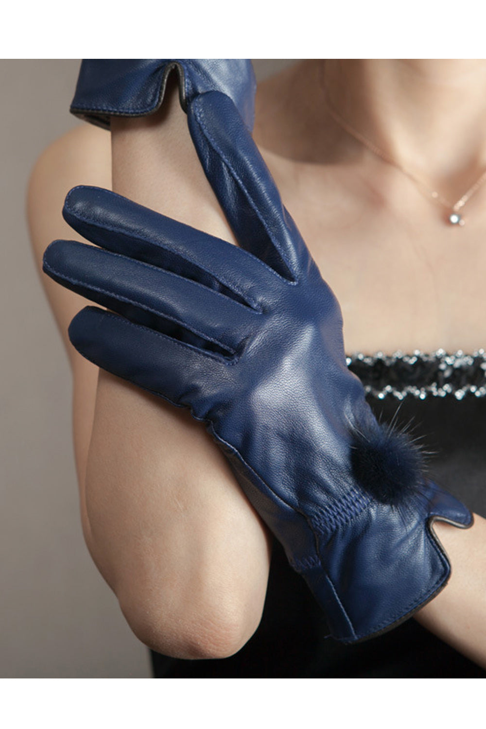 Women Thick Velvet Casual Warm Leather Winter Gloves