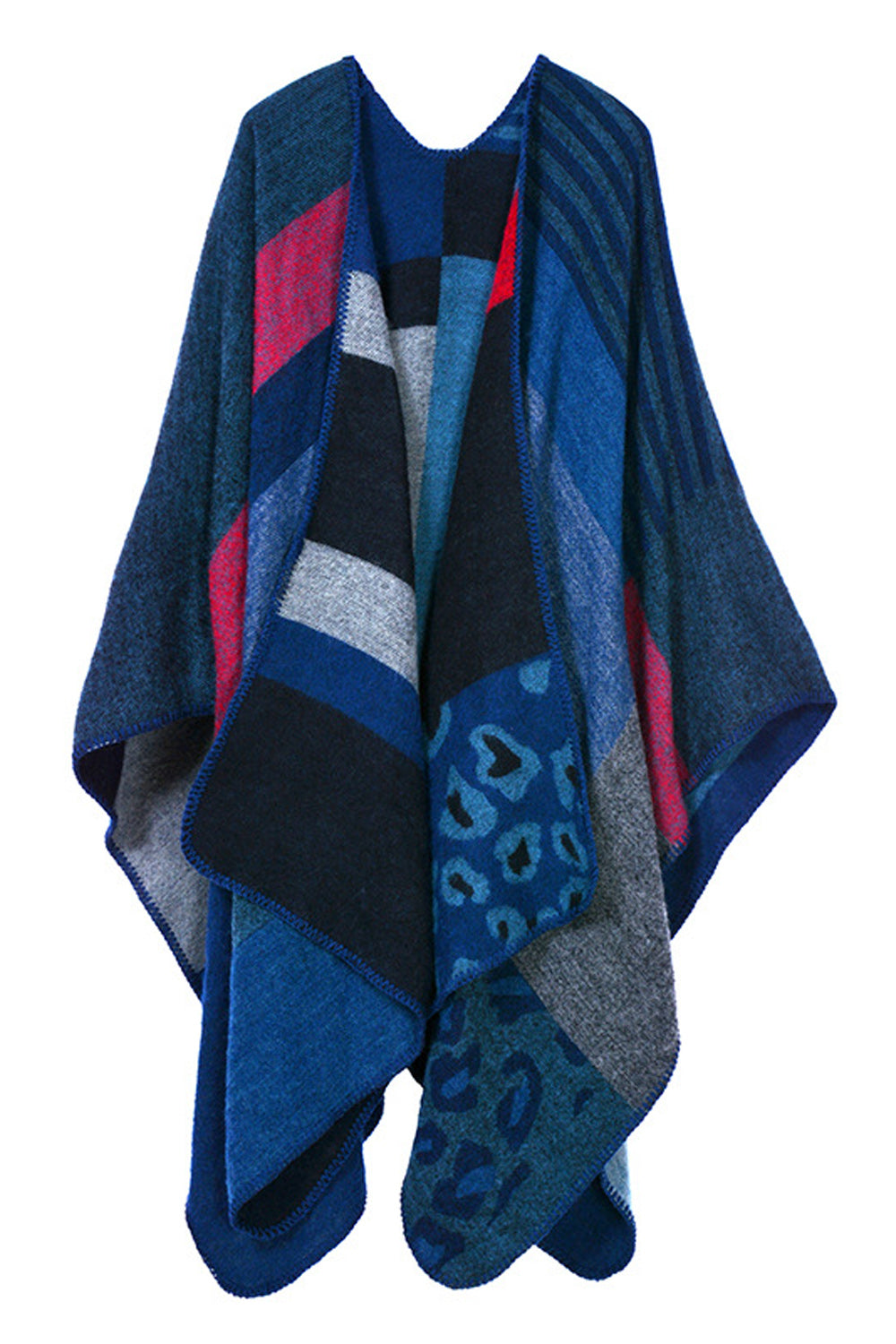 Women Geometric Printed Warm Shawl