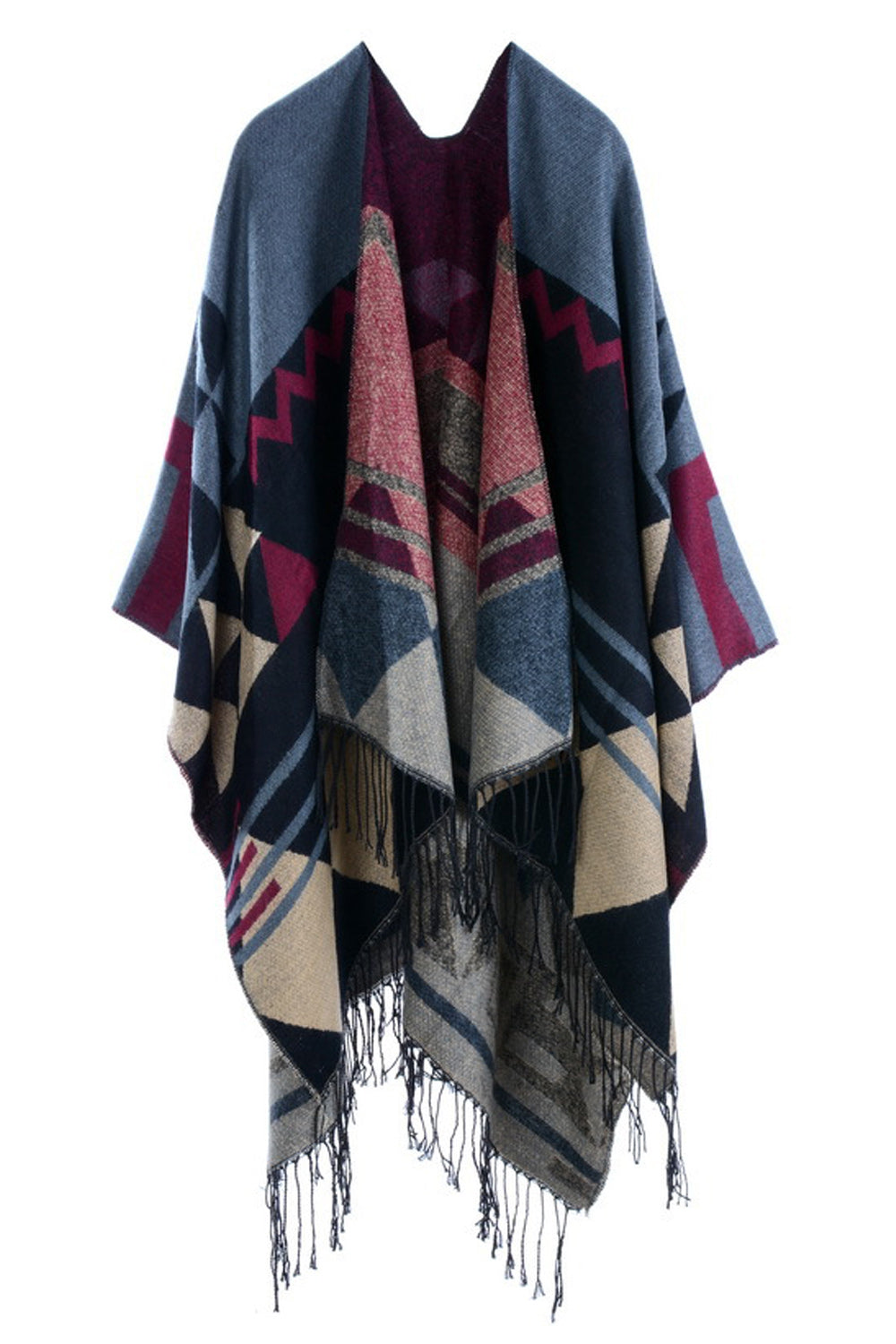 Women Geometric Printed Thick Cashmere Shawl