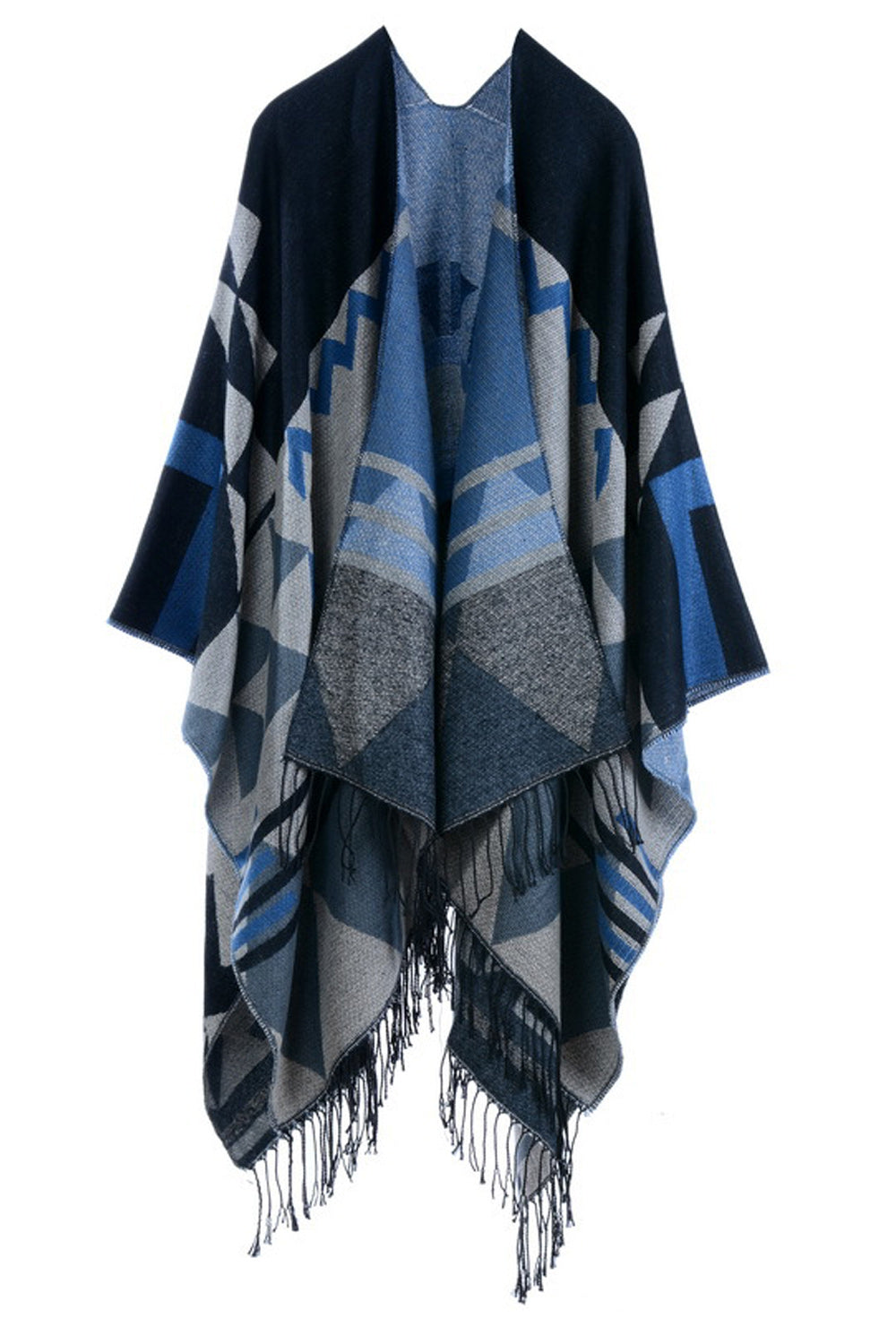 Women Geometric Printed Thick Cashmere Shawl