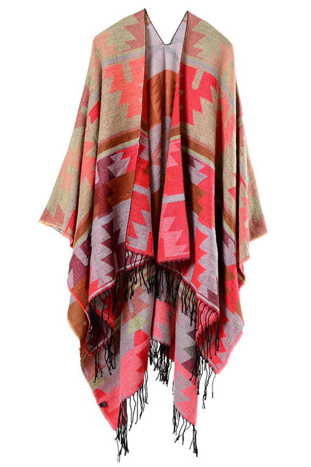 Women Geometric Printed Thick Cashmere Shawl