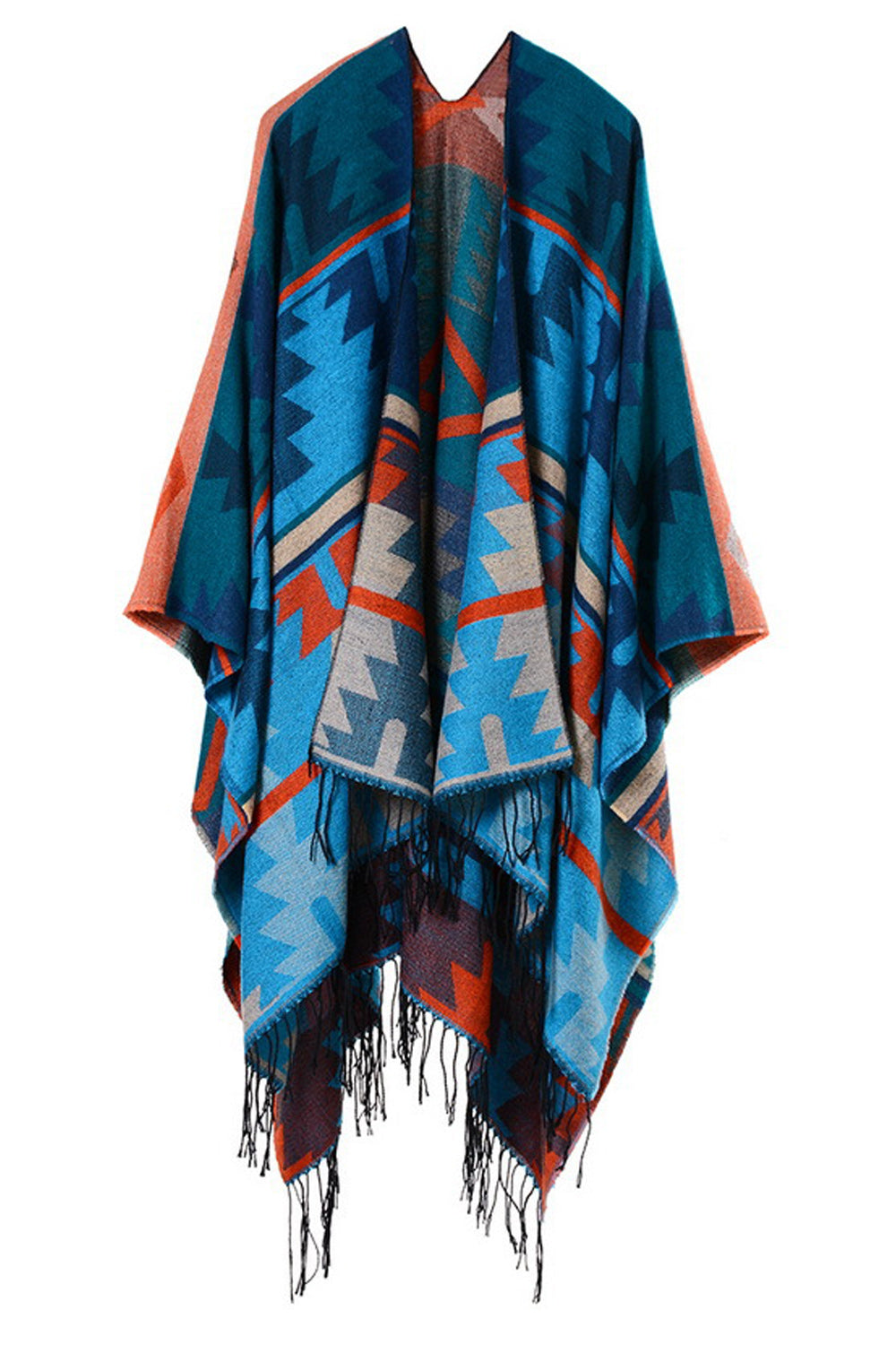 Women Geometric Printed Thick Cashmere Shawl