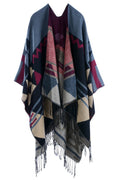 Women Tassel Decorated Thick Cashmere Shawl
