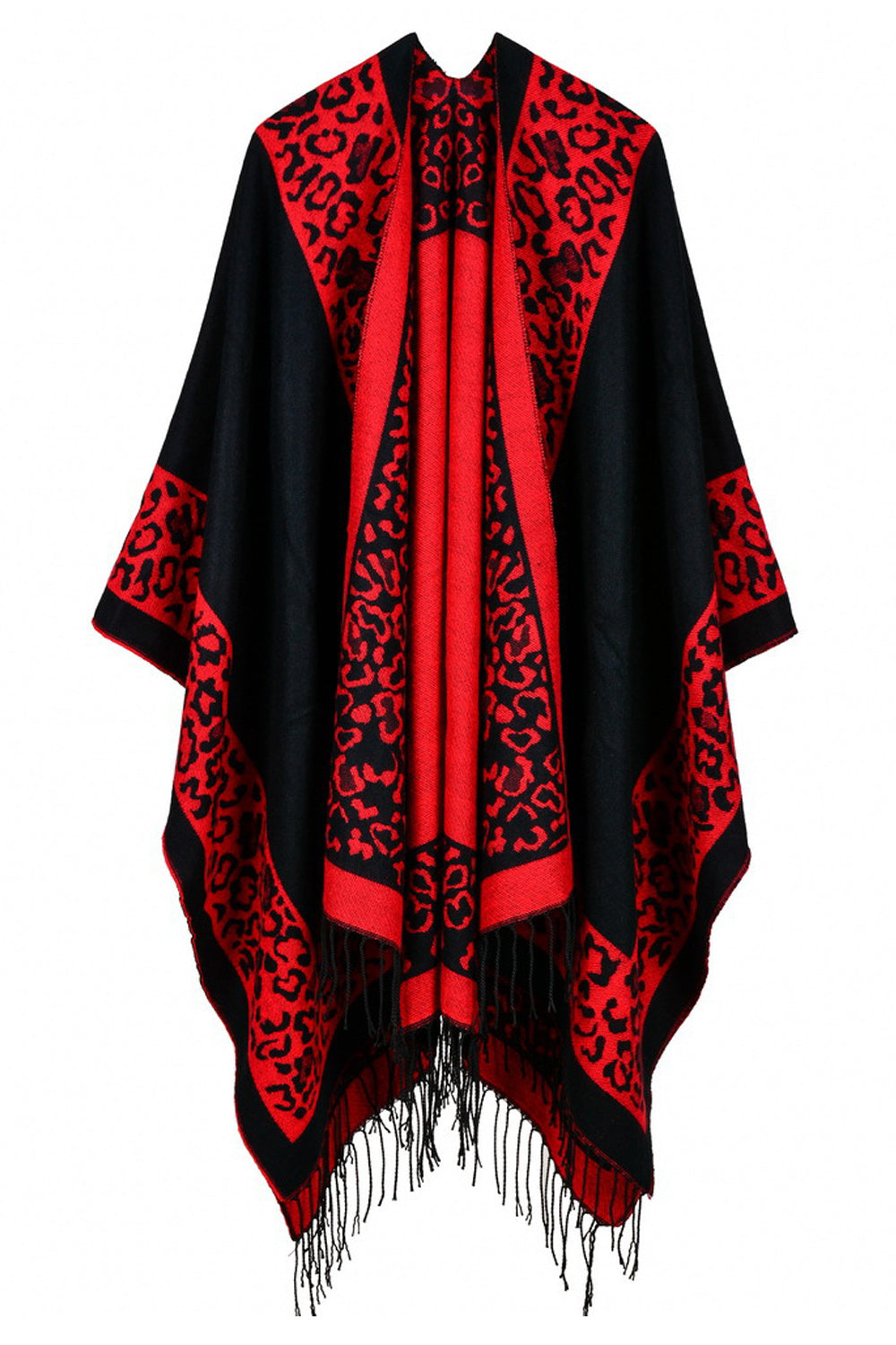 Women Laeopard Printed Diamond Shape Shawl