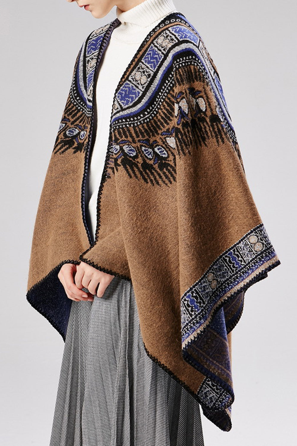 Women Thick Printed Warm Cashmere Shawl