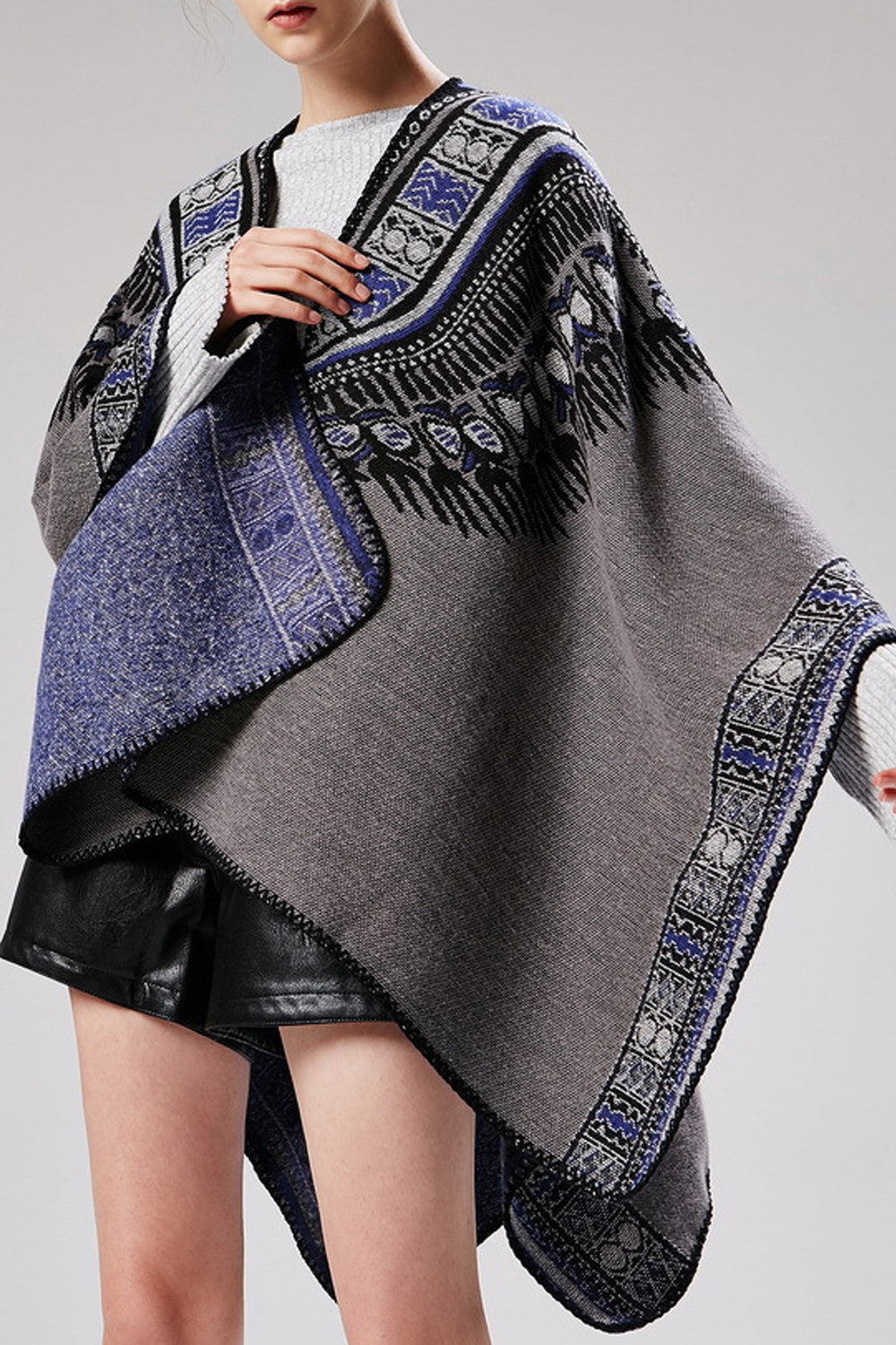 Women Thick Printed Warm Cashmere Shawl