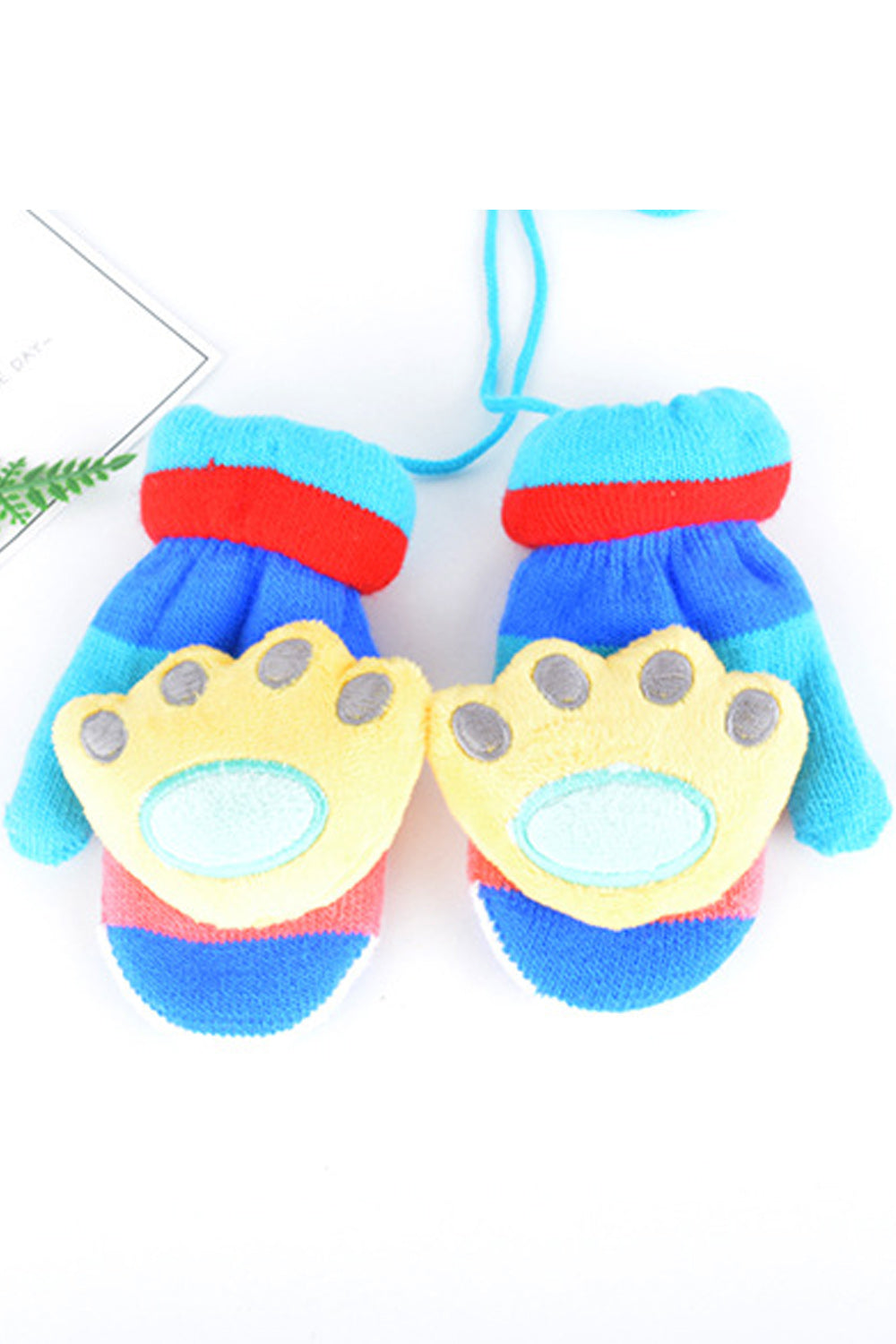 Pack of 2 - Kids Sweet Cartoon Knitted Winter Gloves - Any 2 Available Colors