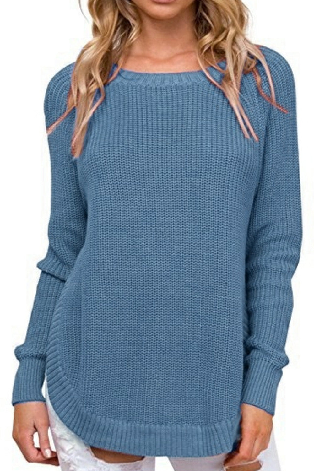 Women Warm Long Sleeve Thick Sweater
