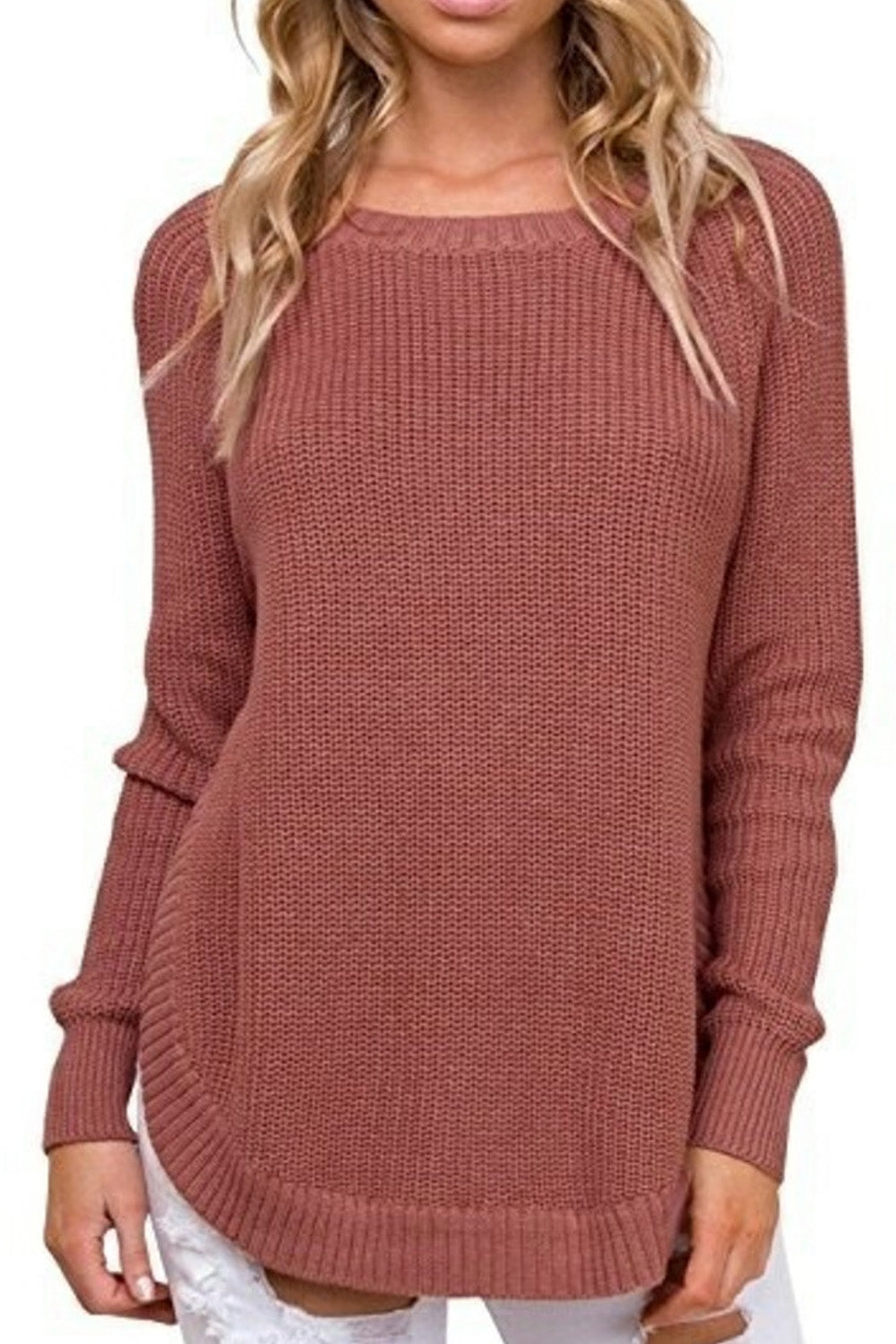 Women Warm Long Sleeve Thick Sweater