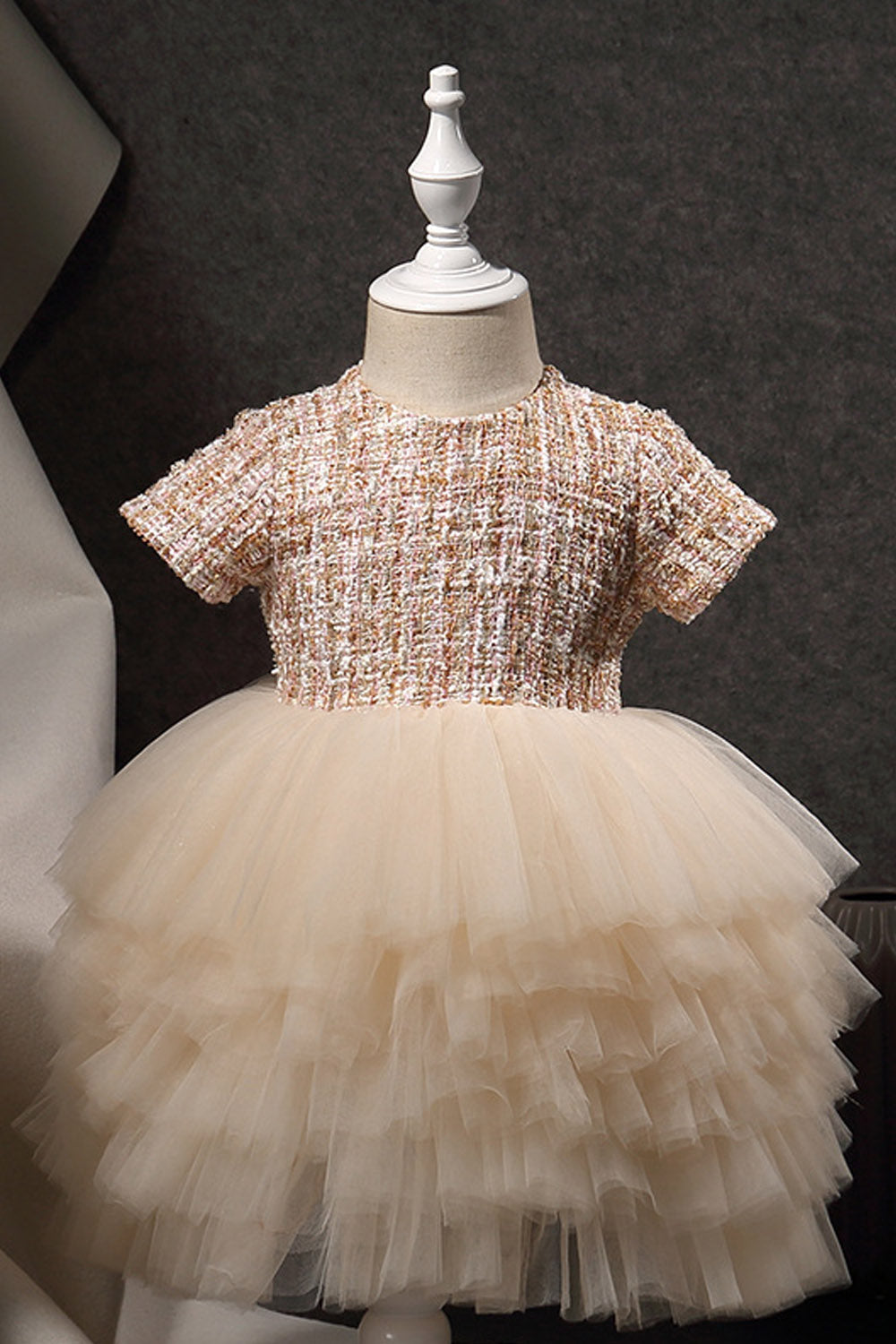 Kids Girls Small Sleeve Birthday Party Dress