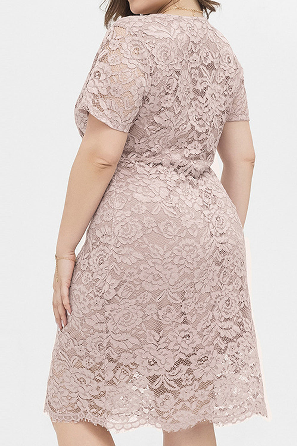 Women Thin Short Sleeve Flower Lace Pretty Summer Cool Dress