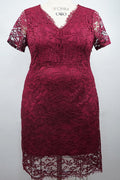 Women Thin Short Sleeve Flower Lace Pretty Summer Cool Dress