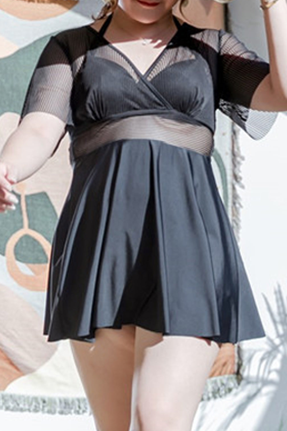 Women Thin Skirt Styled Breathable Solid Pattern Comfy Beach Dress