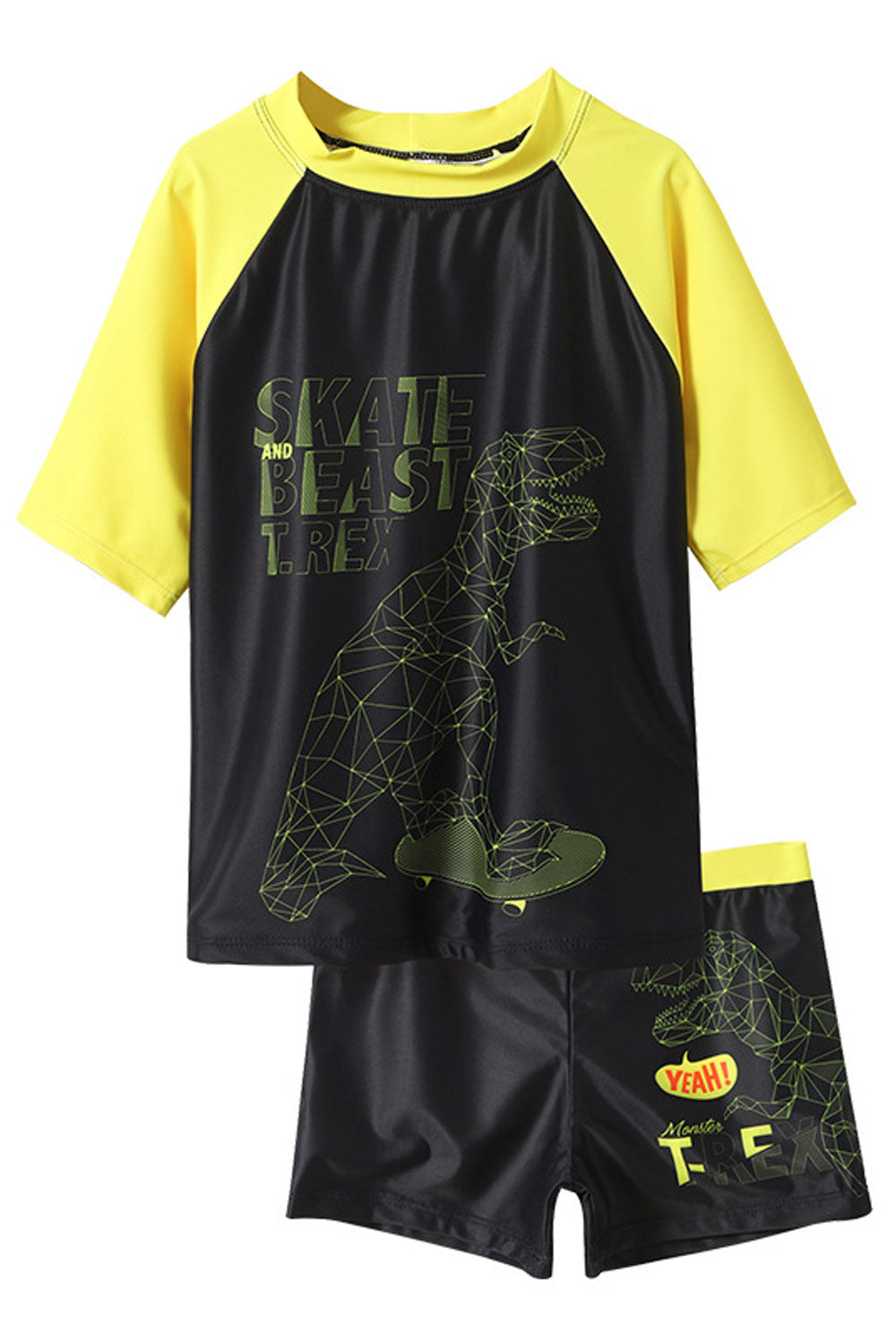 Kids Boys Soft Two Piece Elastic Waist Printed Classy Swimwear Set
