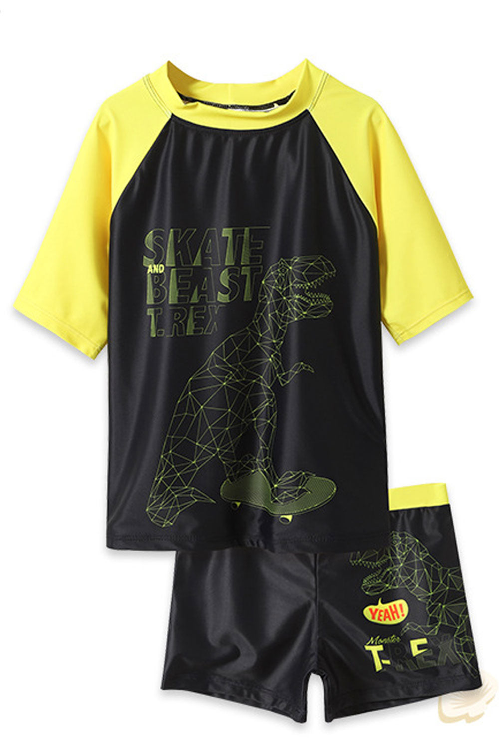 Kids Boys Soft Two Piece Elastic Waist Printed Classy Swimwear Set