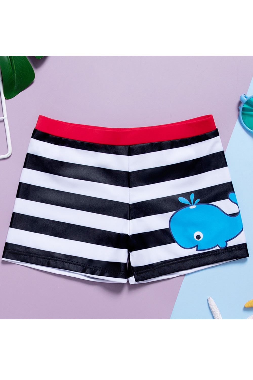 Kids Boys Splendid Striped Pattern Loose Breathable Summer Swimwear Short