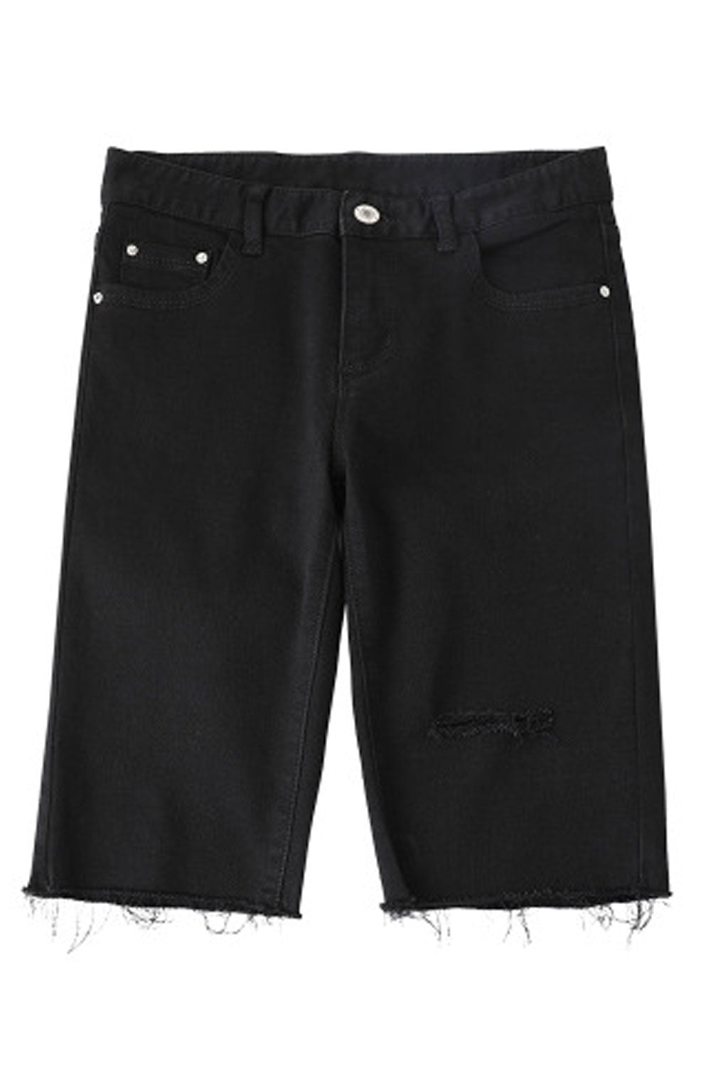 Women Breathable Relax Fit Ripped Style Summer Casual Denim Short