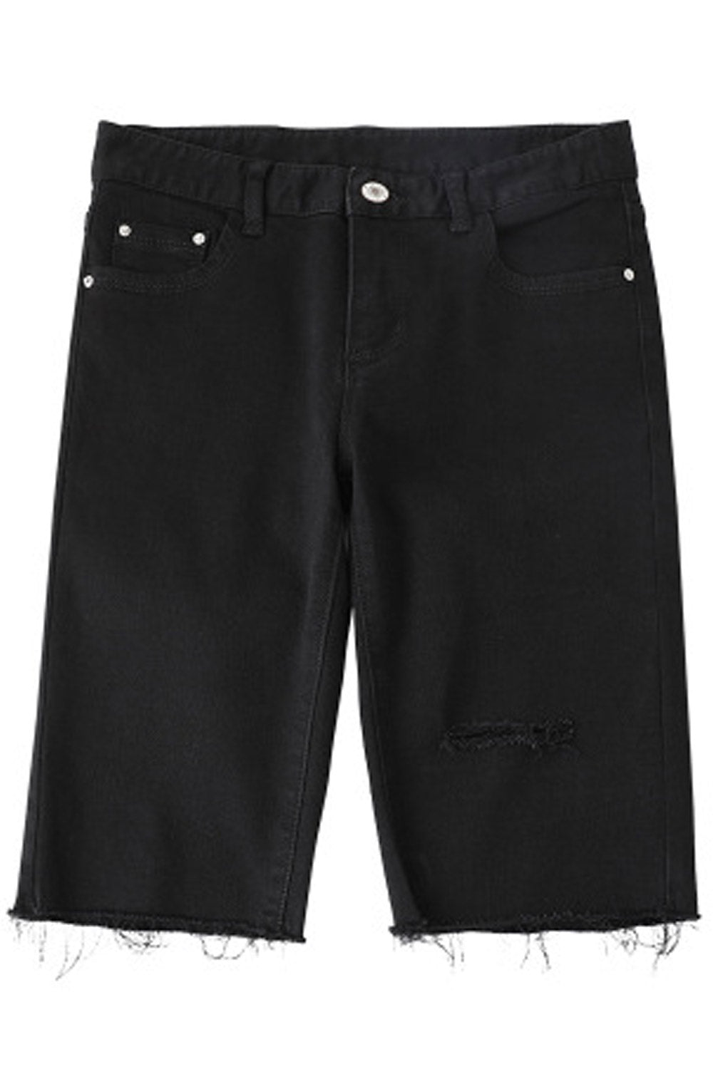 Women Breathable Relax Fit Ripped Style Summer Casual Denim Short