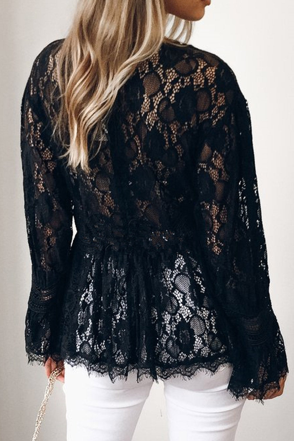Women Warm Long Sleeve Pretty Lace Top