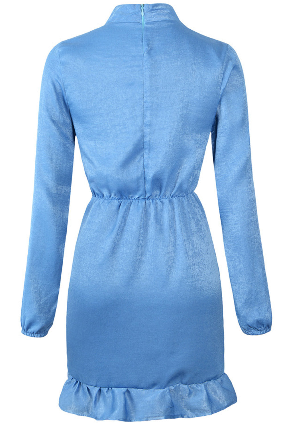 Women High Collar Short Skirt Pretty Dress