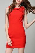 Women High Neck Slim Elegant Dress