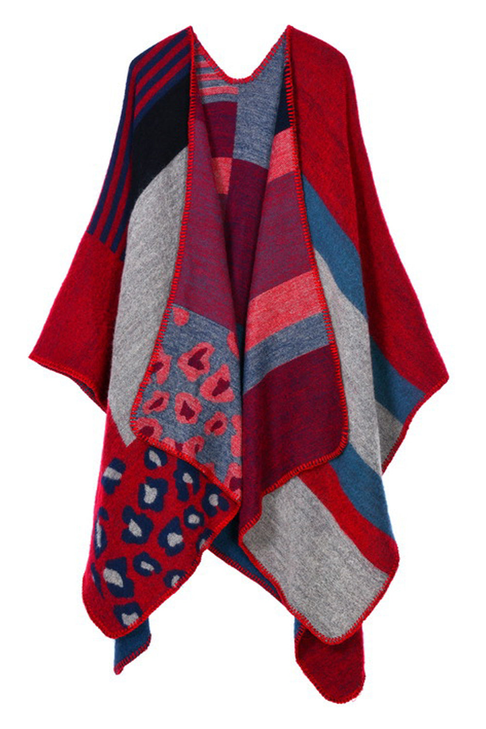 Women Cashmere Thick Warm Printed Shawl
