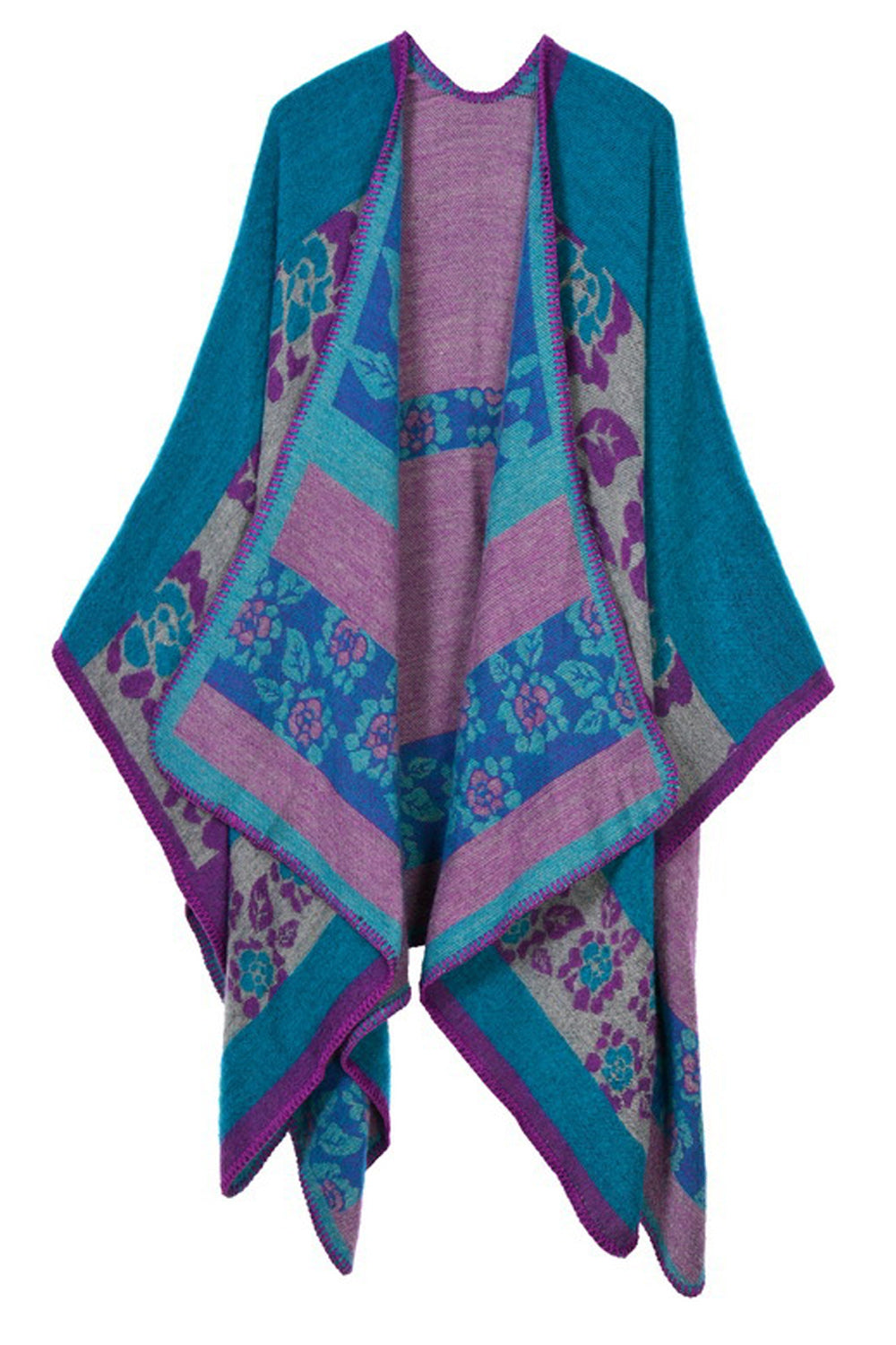 Women Cashmere Thick Warm Printed Shawl