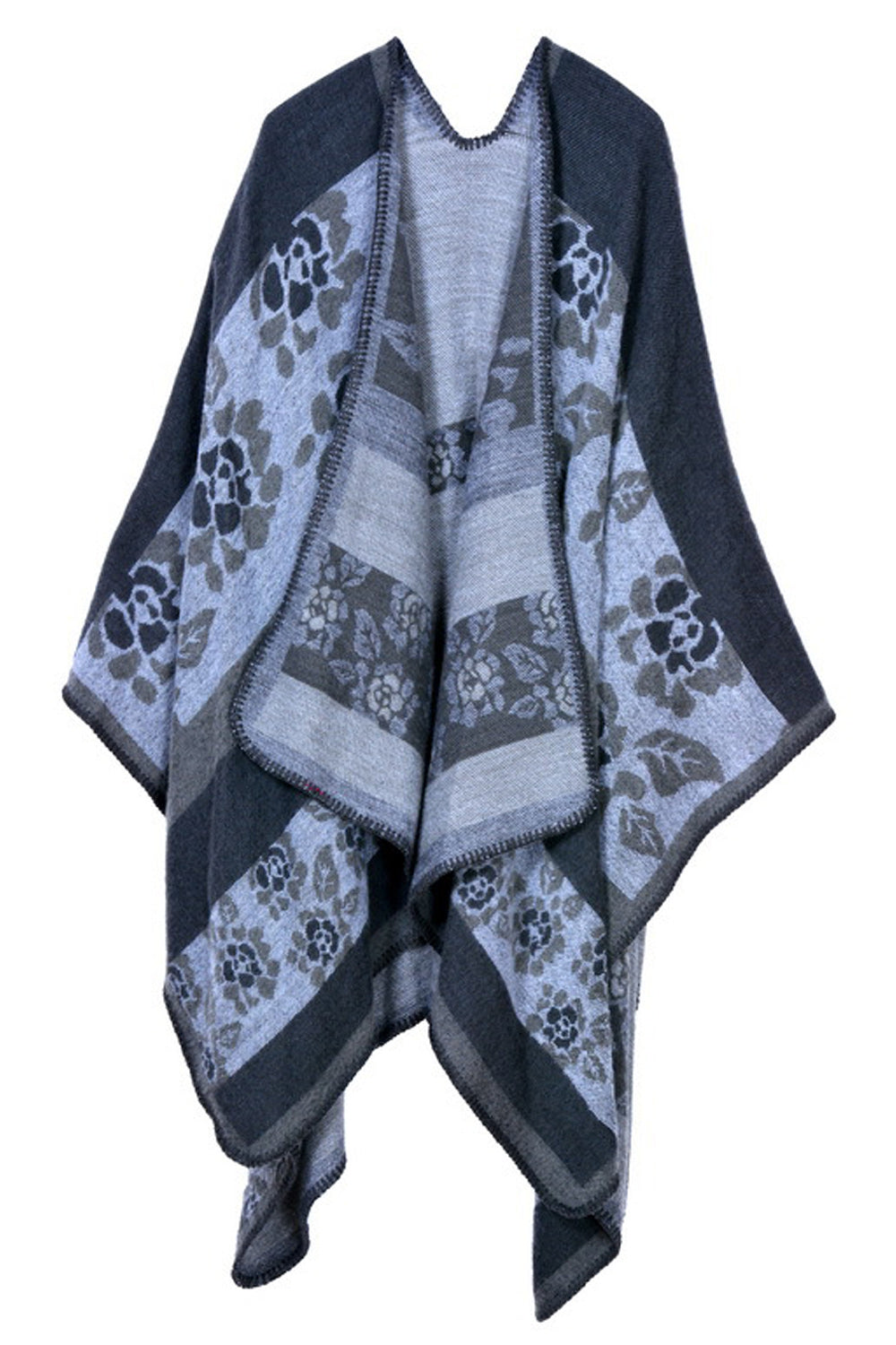 Women Cashmere Thick Warm Printed Shawl