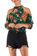 Women Halter Neck Cold Shoulder Pretty Top