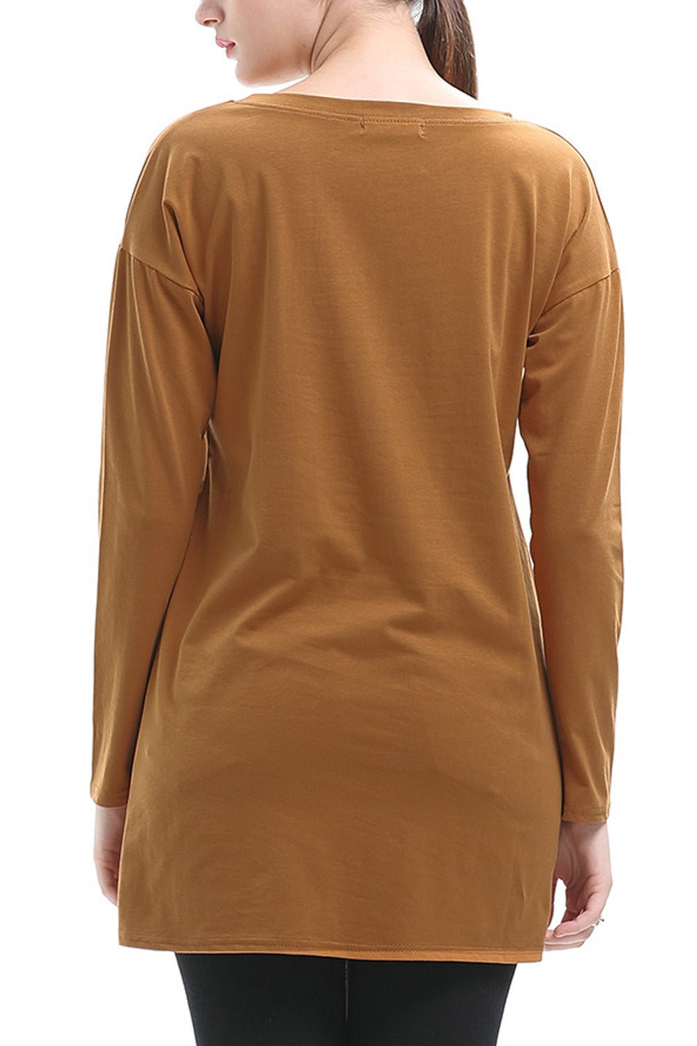 Women Round Neck Loose Fashion Top