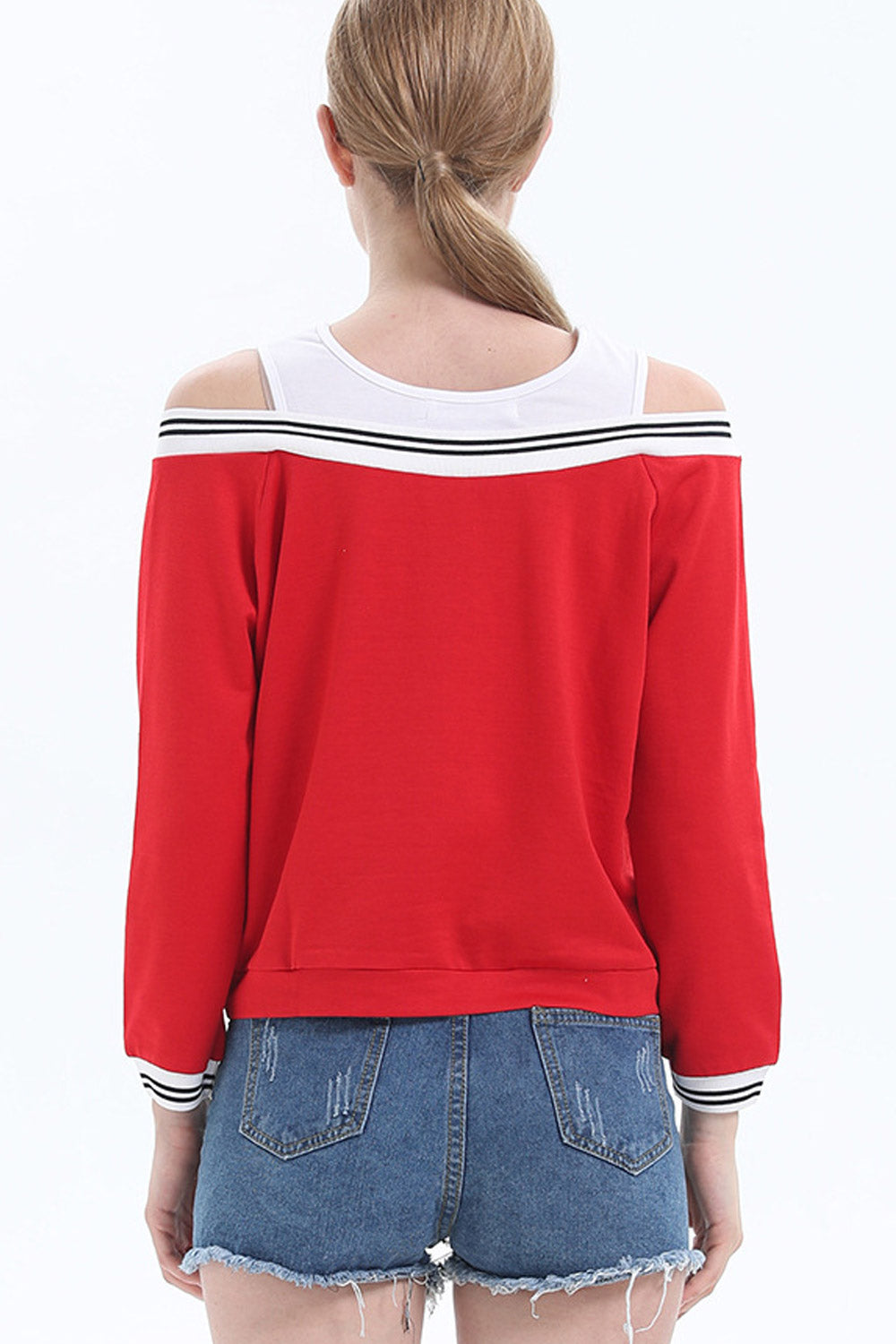 Women Cold Shoulder Slim Fashion Top