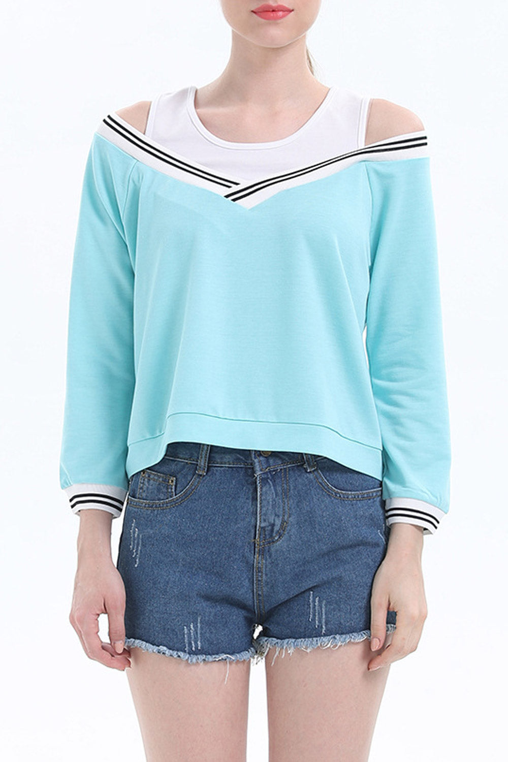 Women Cold Shoulder Slim Fashion Top