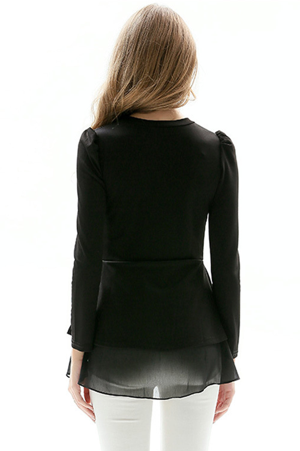 Women Round Neck Irregular Fashion Top