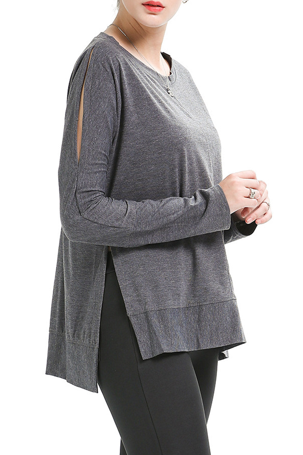 Women Cold Shoulder Long Sleeved Top