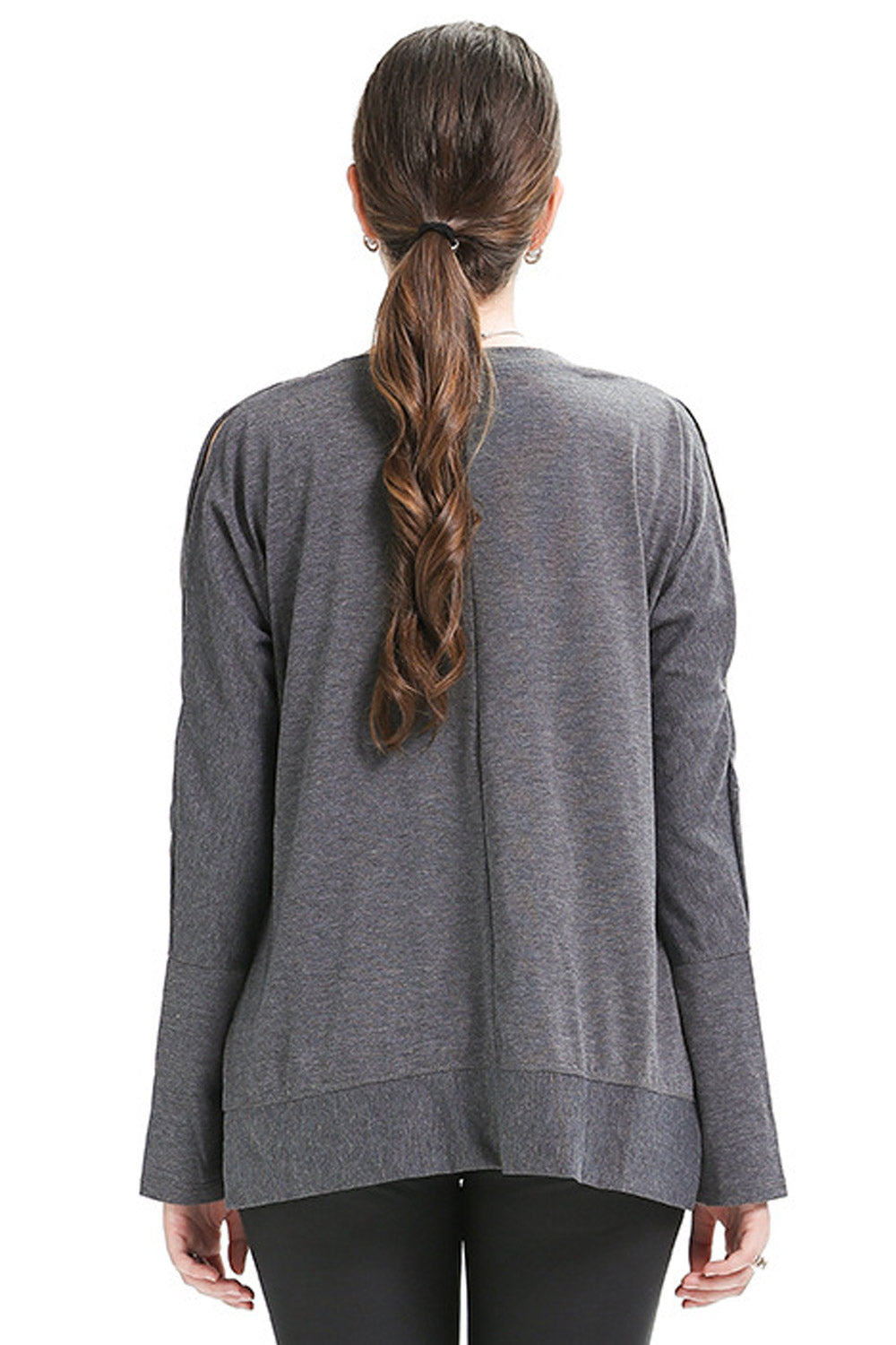 Women Cold Shoulder Long Sleeved Top