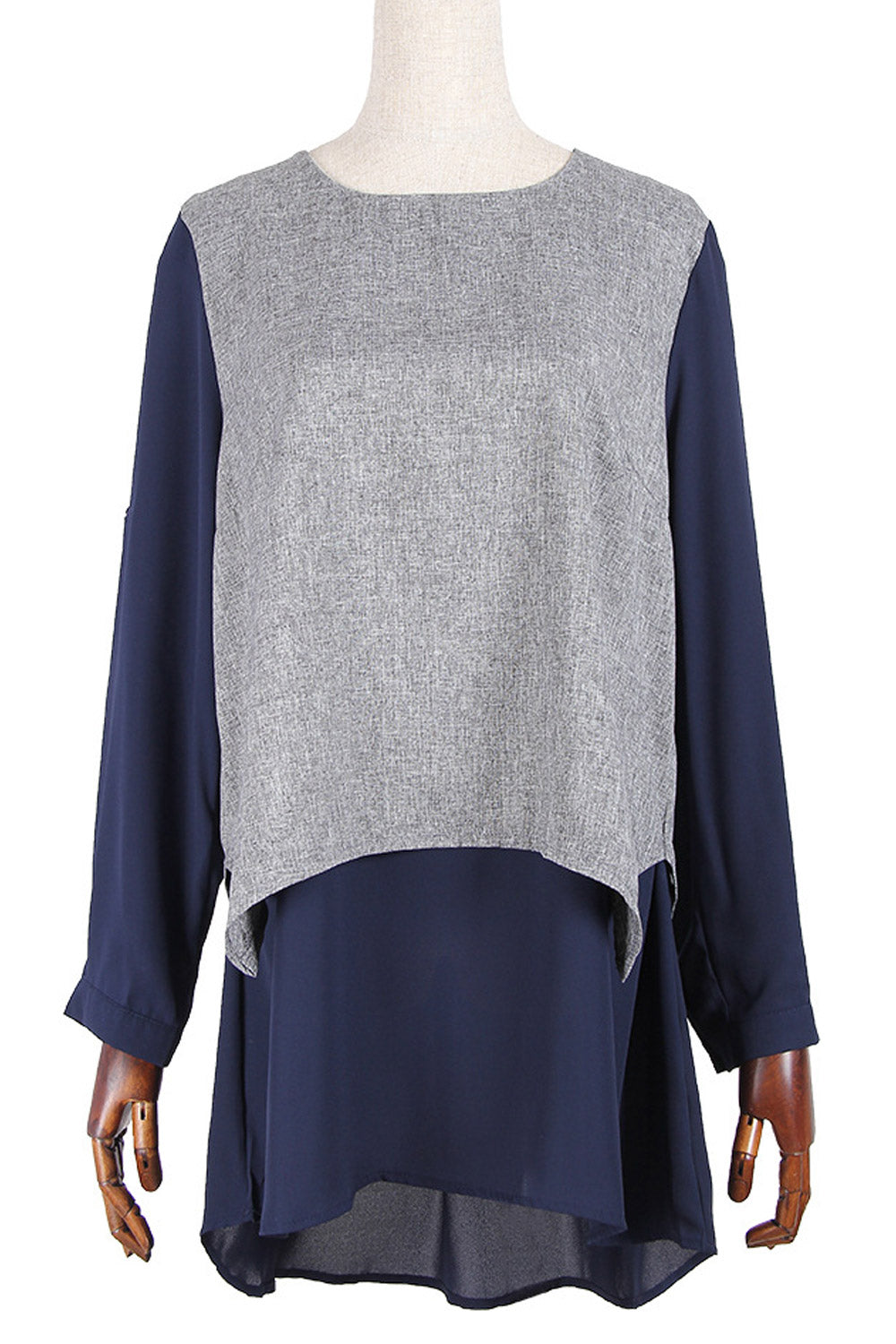 Women Round Neck Loose Elegant Top
