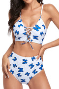 Women Two Piece Magnificent High Waist Printed Pattern Swimwear