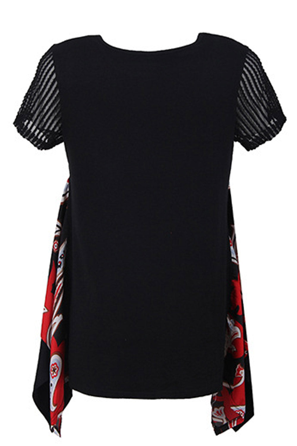 Women Loose Short Sleeve Irregular Top