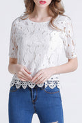Women Fashion Short Sleeved Slim Top