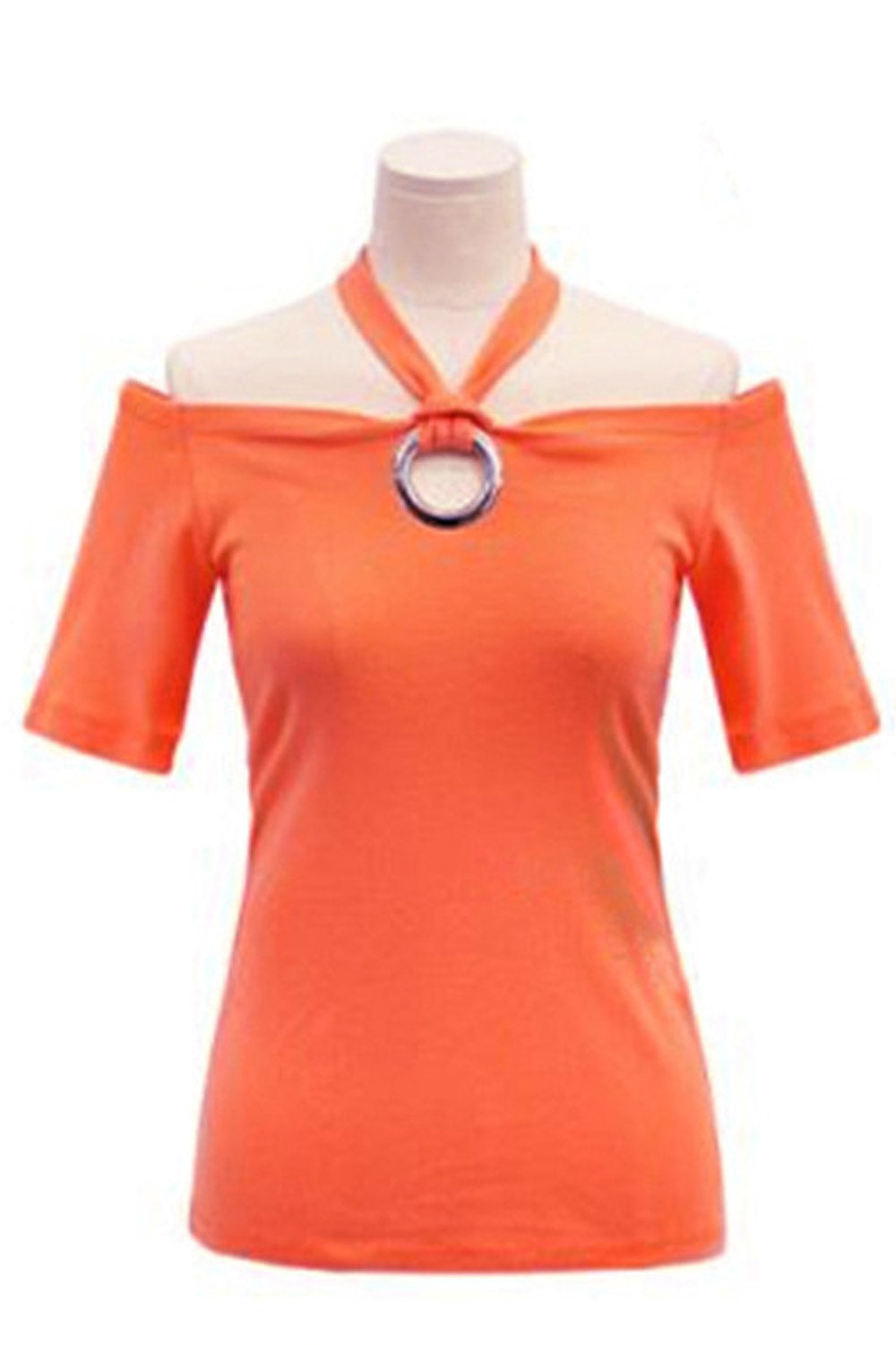 Women Halter Cold Shoulder Beautiful Top